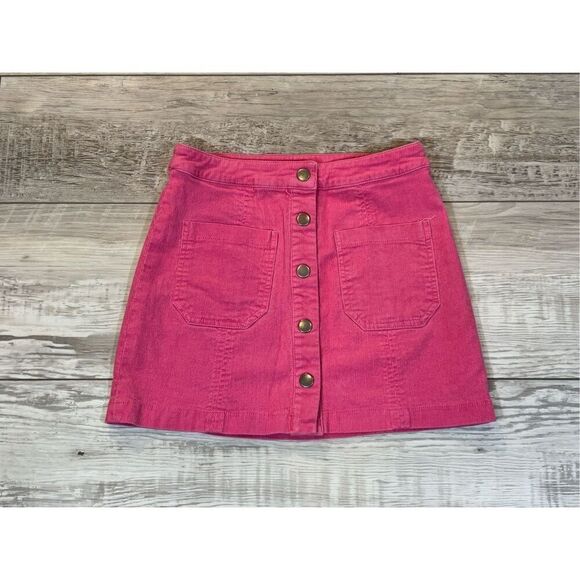 Cotton Candy LA pink corduroy mini skirt size S - Picture 1 of 10
